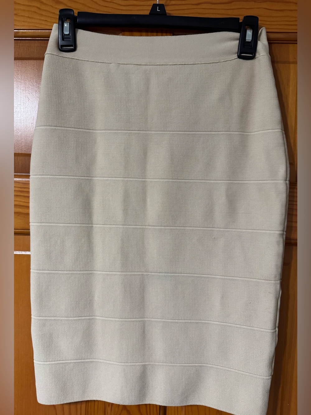 Romeo & Juliet Couture Cream Bandage Pencil Skirt